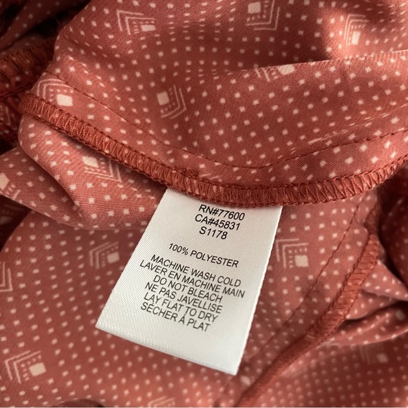 Saltwater Luxe Lena Mini Dress Ruffles Long Sleeves Front Tie Diamond Dotted - Picture 10 of 11